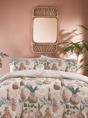 furn. Natural Earthen Tranquil Reversible Duvet Cover and Pillowcase Set - Image 1 of 3
