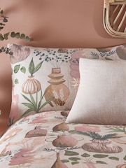 furn. Natural Earthen Tranquil Reversible Duvet Cover and Pillowcase Set - Image 2 of 3