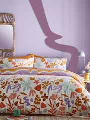furn. Pink Amelie Floral Reversible Duvet Cover and Pillowcase Set - Image 2 of 4