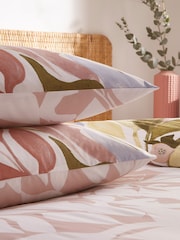 furn. Plaster Pink Amarosa Abstract Floral Reversible Duvet Cover and Pillowcase Set - Image 3 of 3