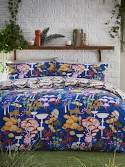 furn. Amanita Abstract Mushroom Reversible Duvet Cover and Pillowcase Set - Imagem 1 de 3