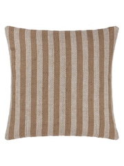 Yard Natural Beige Strata Stripe Cotton Jute Woven Cushion - Image 2 of 6