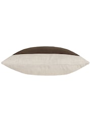 Yard Mole Brown Auden Linen Look Velvet Square Cushion - Image 5 of 7