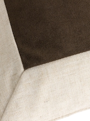 Yard Mole Brown Auden Linen Look Velvet Square Cushion - Image 6 of 7