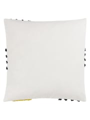 heya home Citrus Yellow Elmer Art Deco Cotton Tufted 100% Cotton Cushion - Image 3 of 6
