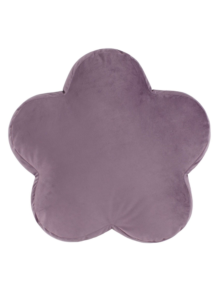 heya home Lilac Flower Velvet Cushion - Image 4 of 6