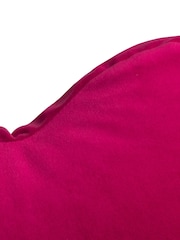 heya home Hot Pink Hot Pink Flower Velvet Cushion - Image 4 of 5