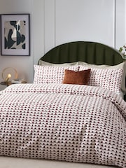 HÖEM Chestnut Brown Chestnut Brown Avery Minimalist Cotton Rich Duvet Cover and Pillowcase Set - Image 1 of 4