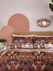 furn. Purple Kaihalulu Abstract Jungle Reversible Duvet Cover and Pillowcase Set - Image 2 of 4
