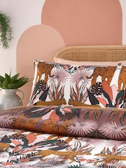 furn. Purple Kaihalulu Abstract Jungle Reversible Duvet Cover and Pillowcase Set - Image 3 of 4
