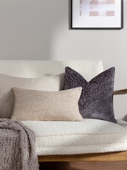 HÖEM Stargazer Grey Malans Geometric Cut Velvet Piped Cushion - Image 2 of 7