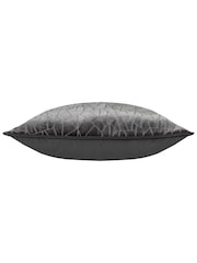 HÖEM Stargazer Grey Malans Geometric Cut Velvet Piped Cushion - Image 5 of 7