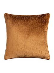 HÖEM Bronze Malans Geometric Cut Velvet Piped Cushion - Image 3 of 7