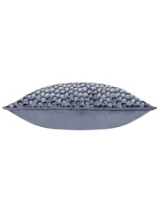 HÖEM Dusk Blue 45 x 45cm Lanzo Cut Velvet Spot Cushion - Image 5 of 7
