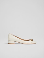LK Bennett White Blakely Patent Snaffle Pumps - Image 1 of 4