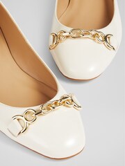 LK Bennett White Blakely Patent Snaffle Pumps - Image 4 of 4