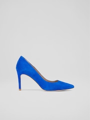 LK Bennett Floret Suede Pointed Toe Courts - Image 1 of 4