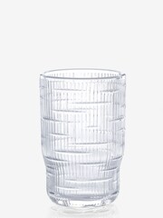 Set of 4 Clear Bronx Linear Tumbler Glasses - Image 4 of 4