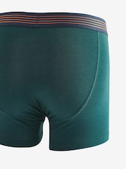 Bamboo Rich Colour Stripe Waistband 4 pack Signature A-Front Boxers - Image 3 of 5