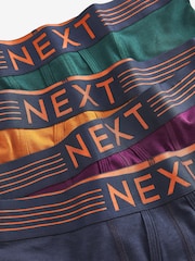 Bamboo Rich Colour Stripe Waistband 4 pack Signature A-Front Boxers - Image 4 of 5