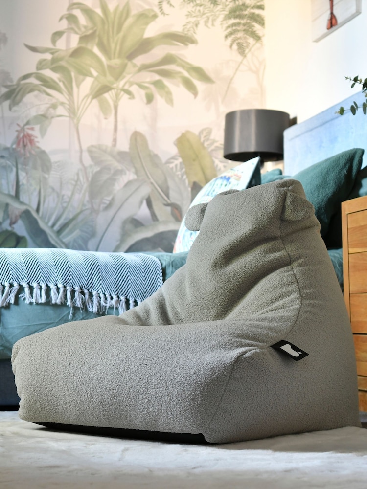 Extreme Lounging Grey Mini Teddy Beanbag - Image 1 of 3