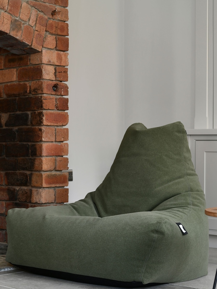 Extreme Lounging Green Mighty B-Bag Brushed Suede Beanbag - Image 1 of 2