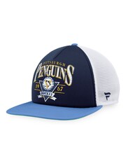 Pittsburgh Penguins Fanatics Branded True Classic Foam Front Trucker Blue Hat Unisex - Image 1 of 4