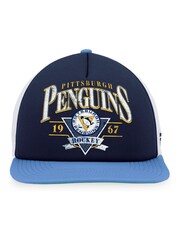Pittsburgh Penguins Fanatics Branded True Classic Foam Front Trucker Blue Hat Unisex - Image 3 of 4