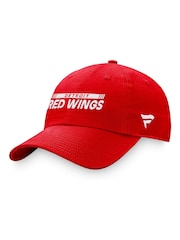 Fanatics Detroit Red 100% Cotton Wings Branded Authentic Pro Game And Train Grey Unstructured Adjustable Blue Cap - Image 2 of 4