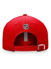 Fanatics Detroit Red 100% Cotton Wings Branded Authentic Pro Game And Train Grey Unstructured Adjustable Blue Cap - Image 4 of 4