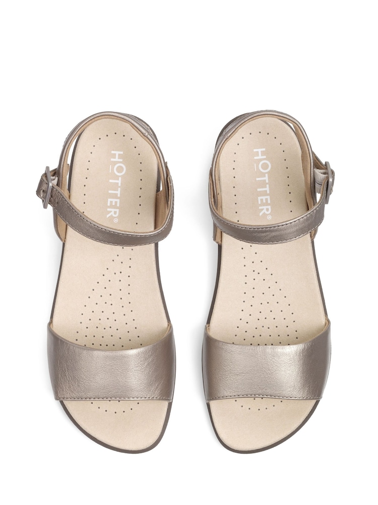 Hotter Natural Hotter Tropic Buckle Regular Fit Sandals - Image 4 of 4