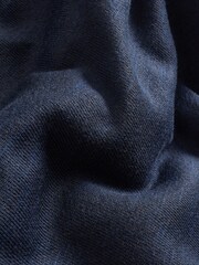 Navy Blue Borg Fleece Zip Through Hoodie - Image 10 of 10