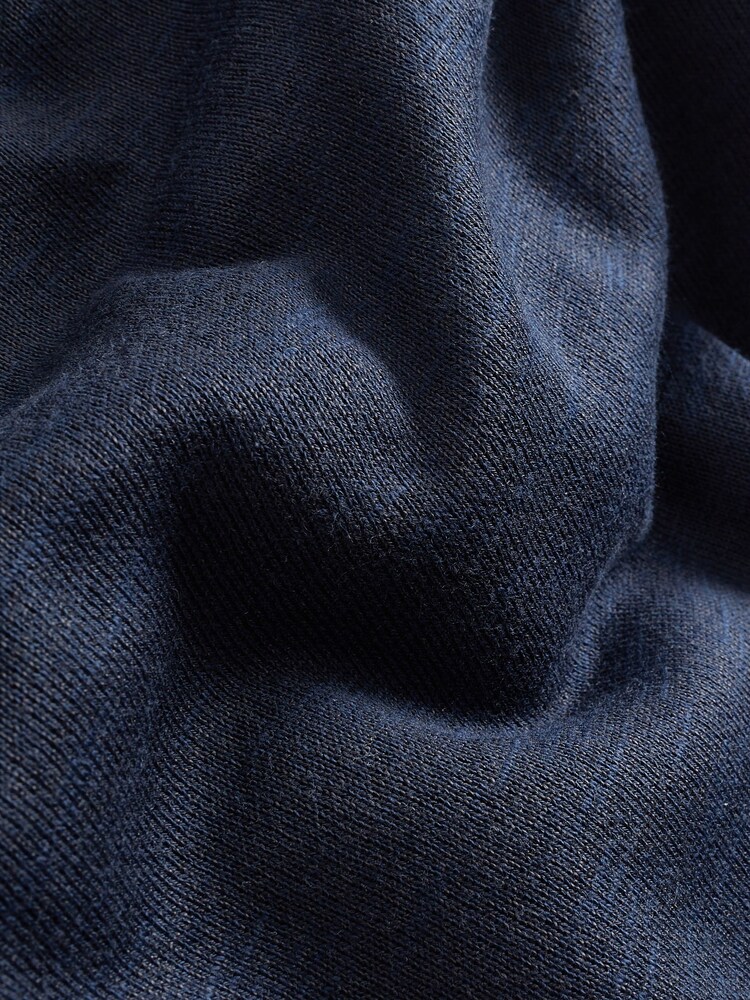 Navy Blue Borg Fleece Zip Through Hoodie - Image 10 of 10