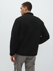 Black Borg Fleece Zip Through Jacket - Image 3 of 7