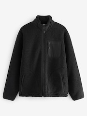 Black Borg Fleece Zip Through Jacket - Image 6 of 7