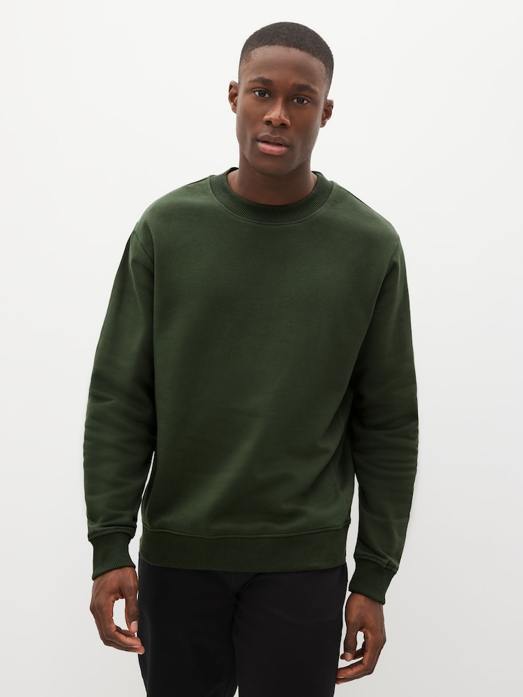 Navy Blue/Khaki Green Crew Sweatshirts 2 Pack - Image 2 of 10
