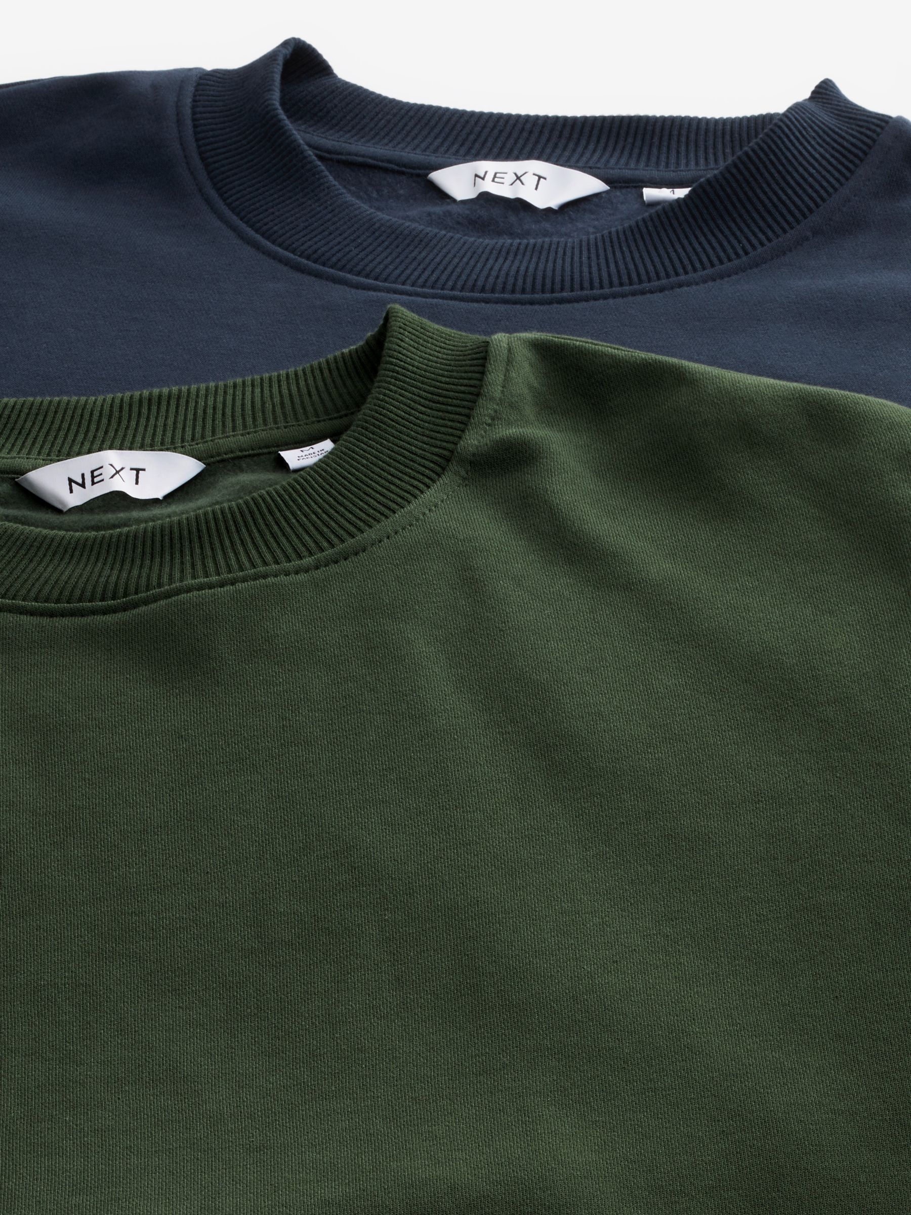 Navy Blue/Khaki Green Crew Sweatshirts 2 Pack - Image 9 of 10
