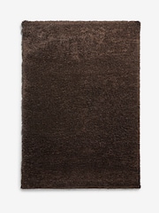 Chocolate Brown Premium Cosy Shaggy Rug - Image 6 of 7