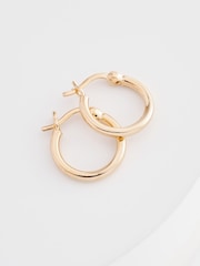 Gold Plated Sterling Silver Mini Hoop Earrings - Image 3 of 3