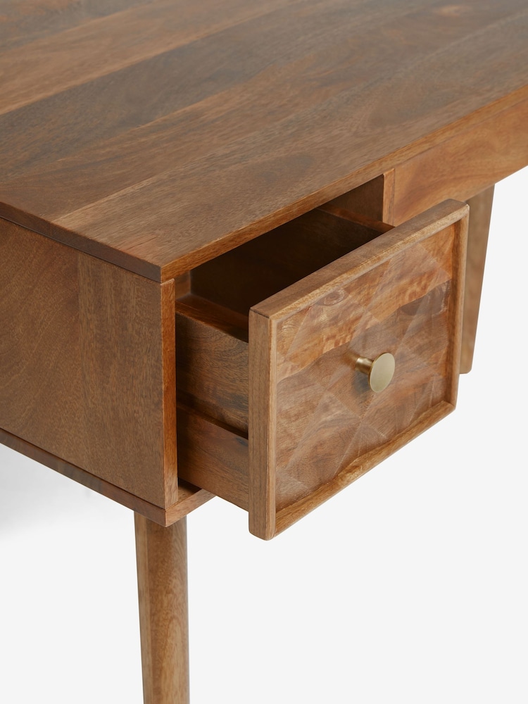 Dark Mango Wood Lloyd Mango Wood Desk - Image 7 of 7