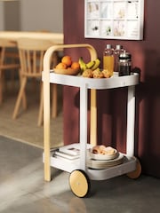 Umbra White Bellwood Bar & Serving Cart - Image 1 of 4