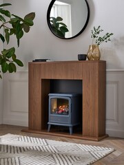 Walnut Effect Textured Fire Surround - Image 1 of 1