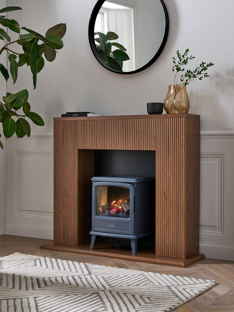 Walnut Effect Textured Fire Surround - Image 1 of 1