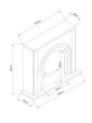 Mango Wood Effect Arches Fire Surround - Image 6 of 6