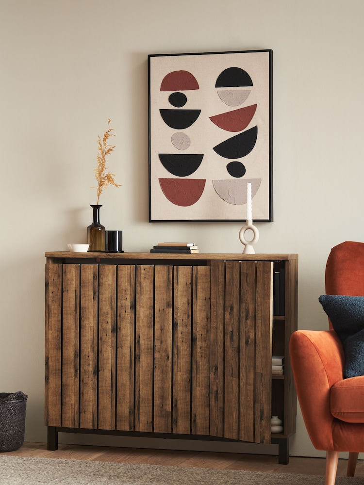 Dark Natural Bronx Oak Effect Storage Radiator Cover - Image 2 of 7