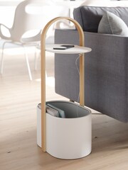 Umbra White Bellwood Storage Side Table - Image 1 of 4