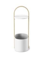 Umbra White Bellwood Storage Side Table - Image 2 of 4
