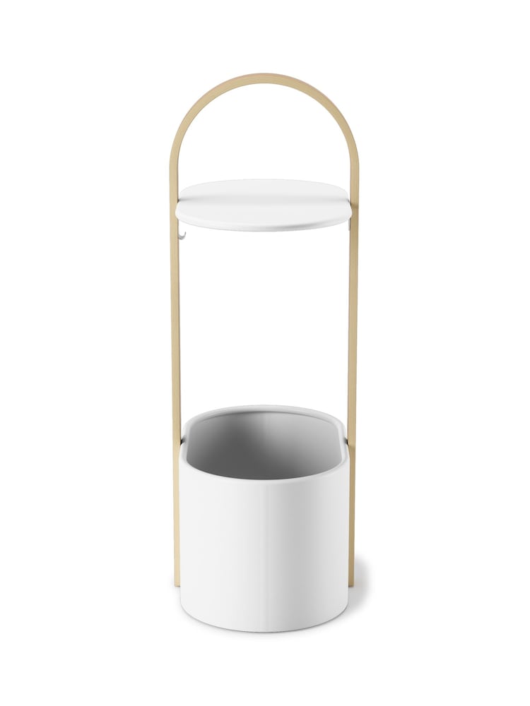 Umbra White Bellwood Storage Side Table - Image 2 of 4