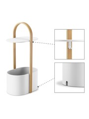 Umbra White Bellwood Storage Side Table - Image 3 of 4