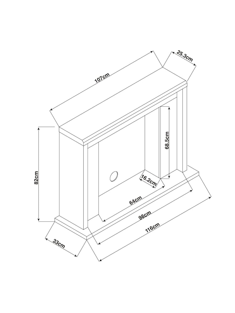 Dark Natural Bronx Oak Effect Fire Surround - Image 5 of 5